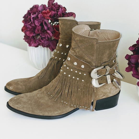 ❤️Sale♥️ Toral Fringe Buckle Ankle Booties - Picture 4 of 8